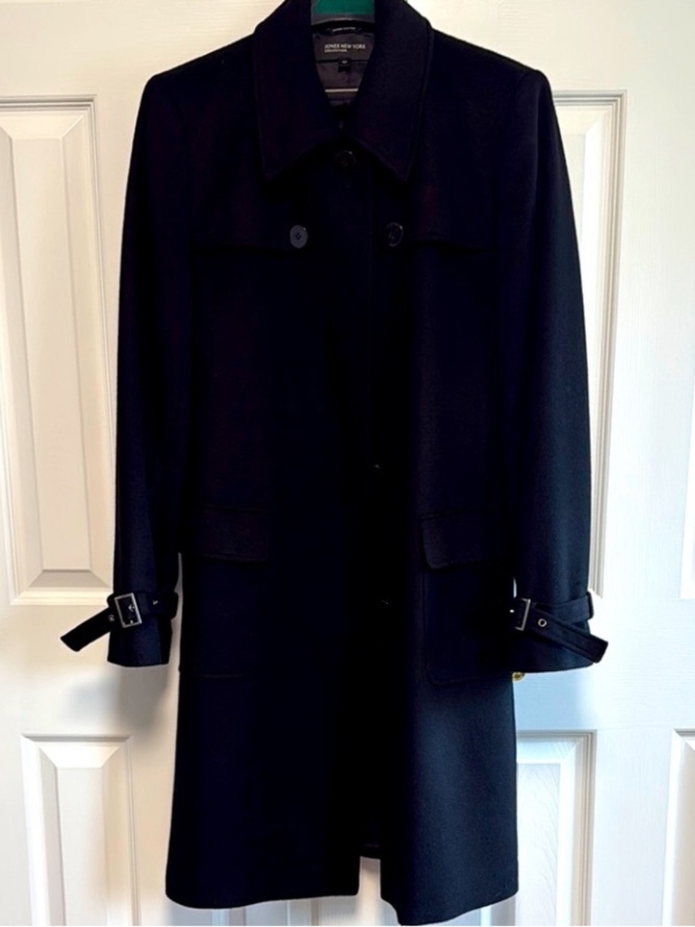 🏙️JONES NEW YORK🏙️CASHMERE WOOL BLEND BELTED TRENCH NEW CONDITION!!!